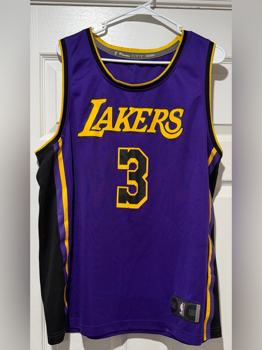 Fanatics Los Angeles Lakers #3 Purple Basketball Jersey